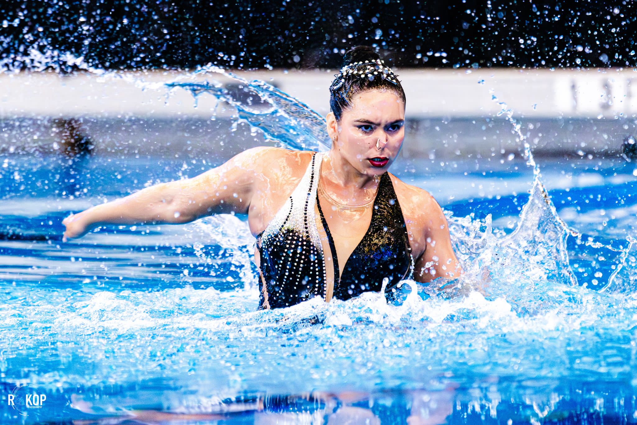 Swim coaching in the pool